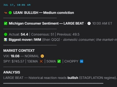 Market Outlook screenshot